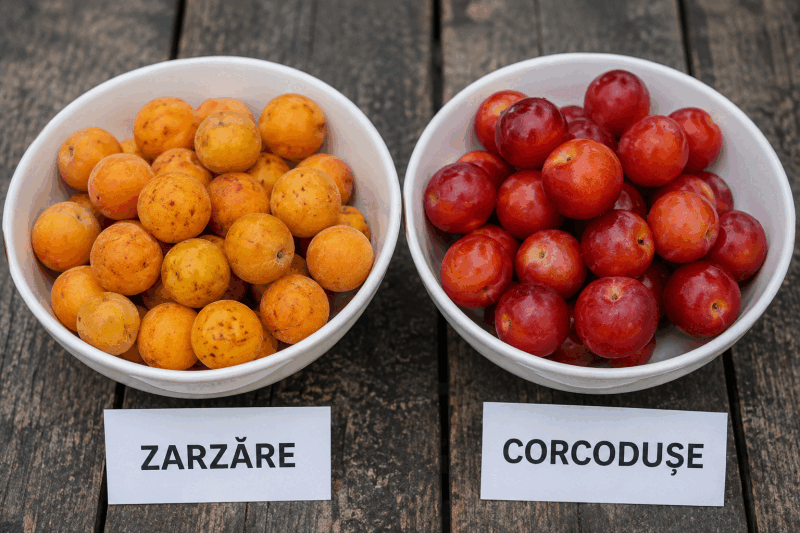 Zarzăre sau corcodușe? Ghid simplu pentru a le deosebi