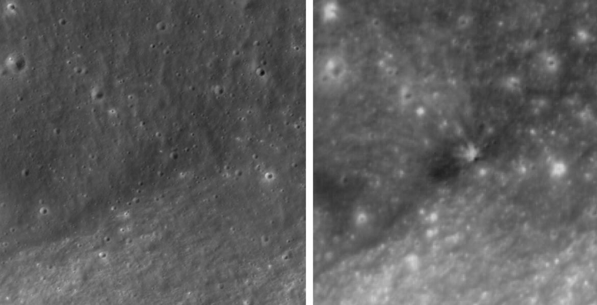 Luna, nouă cicatrice pe față. Imagini SpaceX uluitoare
