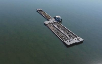 Imagini uimitoare din dronă: Scufundarea barjelor în Dunăre