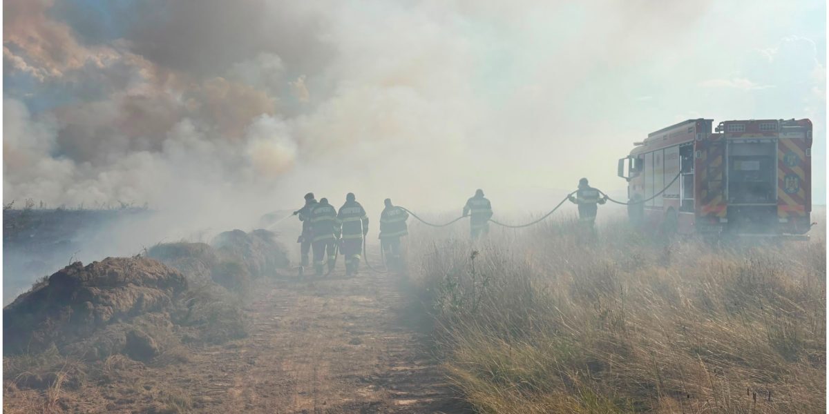 Sibiu: Incendiu pe Valea Avrigului, pompierii luptă cu flăcările