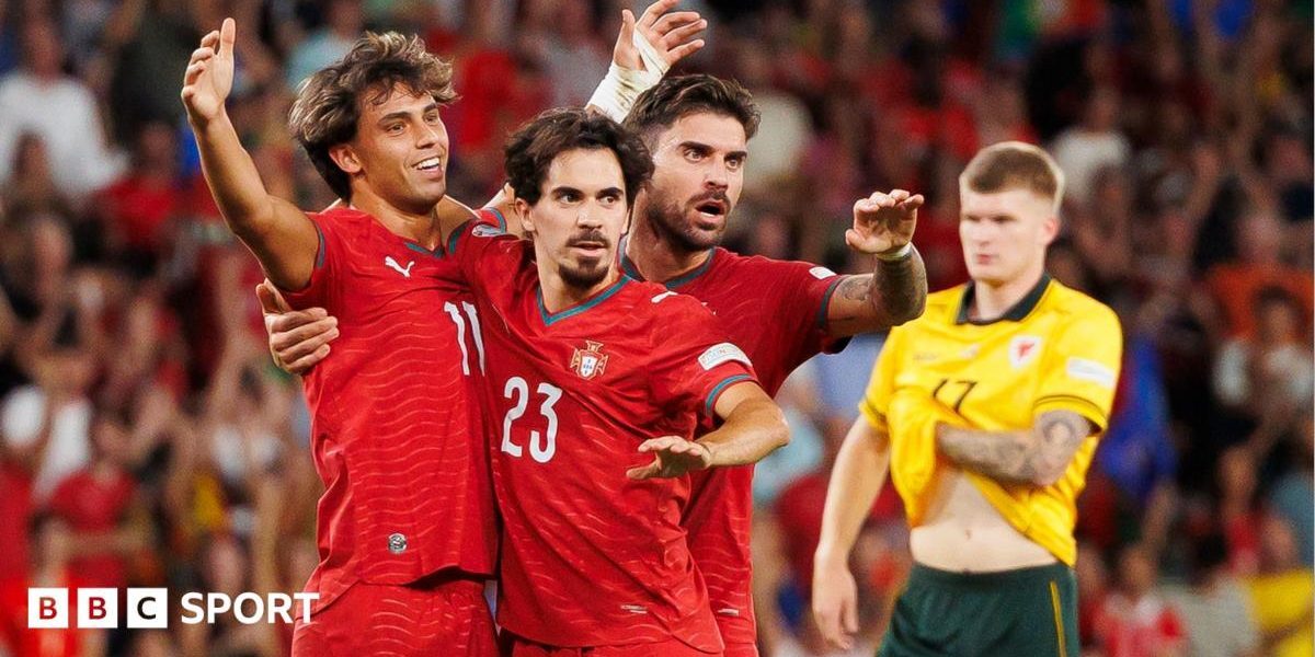 Joao Felix (right) celebrates with Portugal team-mate Ruben Neves