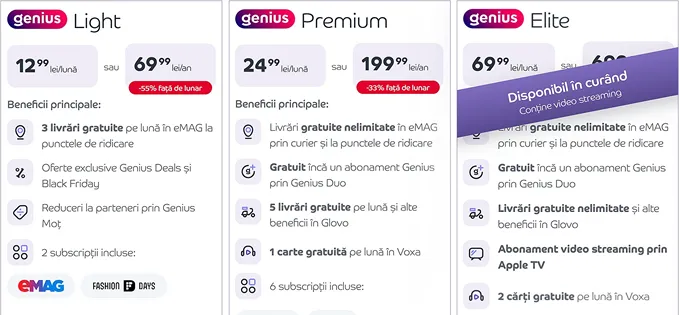 EMAG Genius: 3 noi abonamente de la 69 lei, cu Apple TV în planul premium
